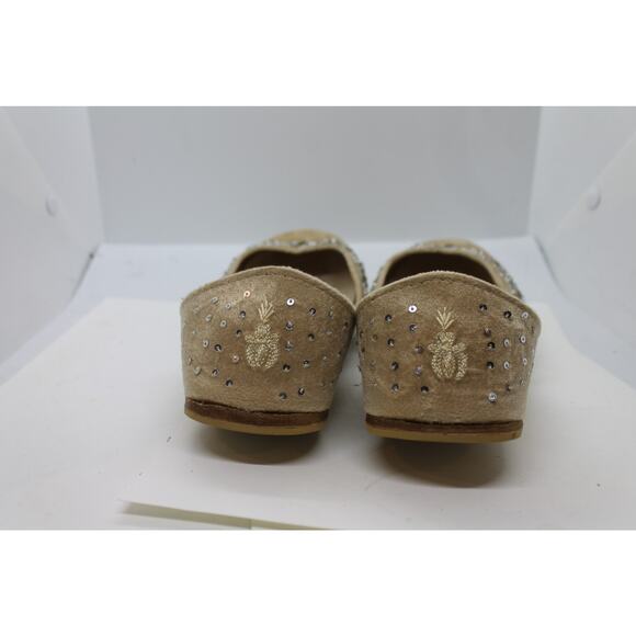 Fuchsia Tan Beaded Ballet Flats (read for size - 9?) - Picture 3 of 4